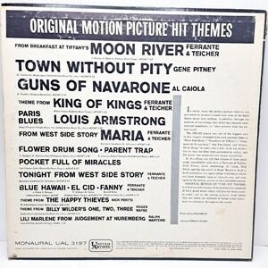 Original Motion Picture Hit Themes Vinyl LP Soundtrack Moon River Classic Movies